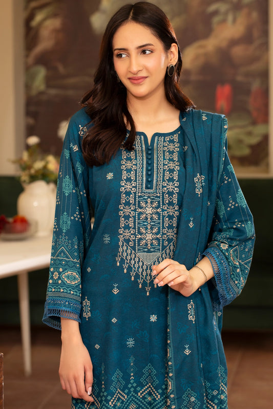 3 PIECE - PREMIUM EMBROIDERED KARANDI - 181