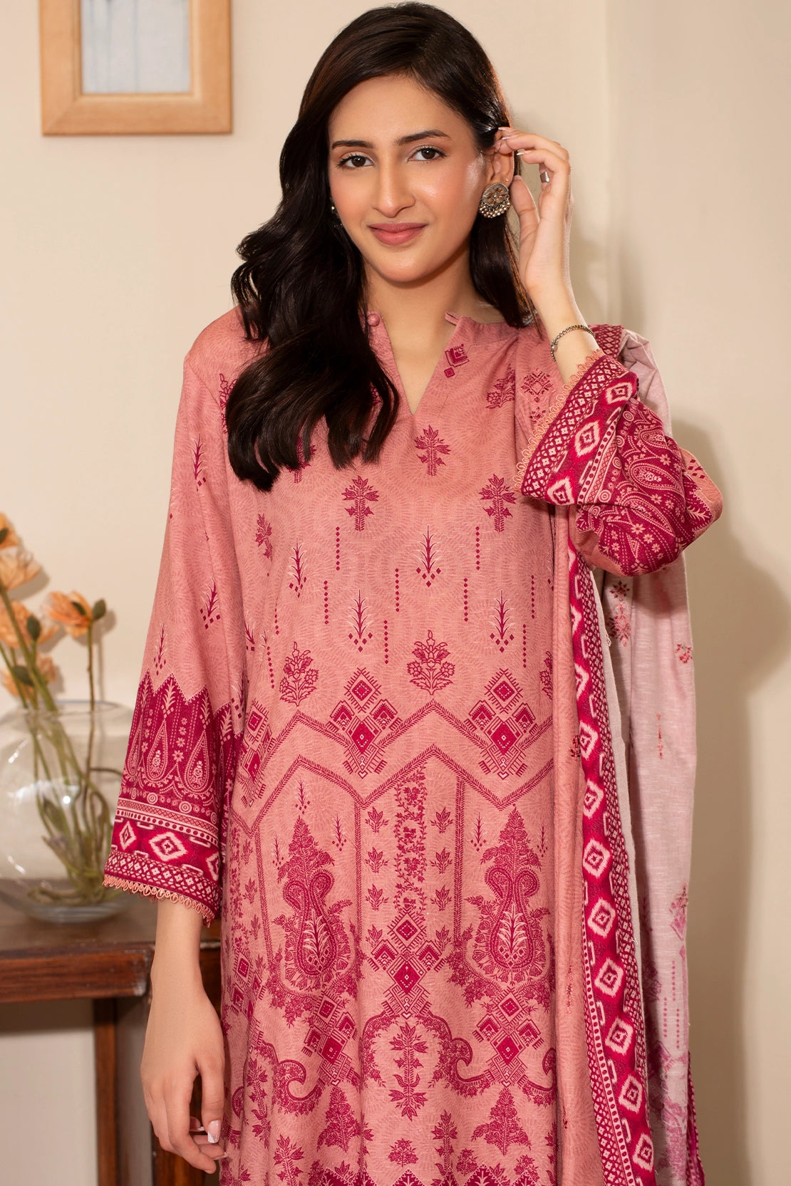 3 PIECE - PREMIUM EMBROIDERED KARANDI - 187