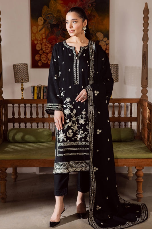 3 Piece - Premium Embroidered Karandi - 6665