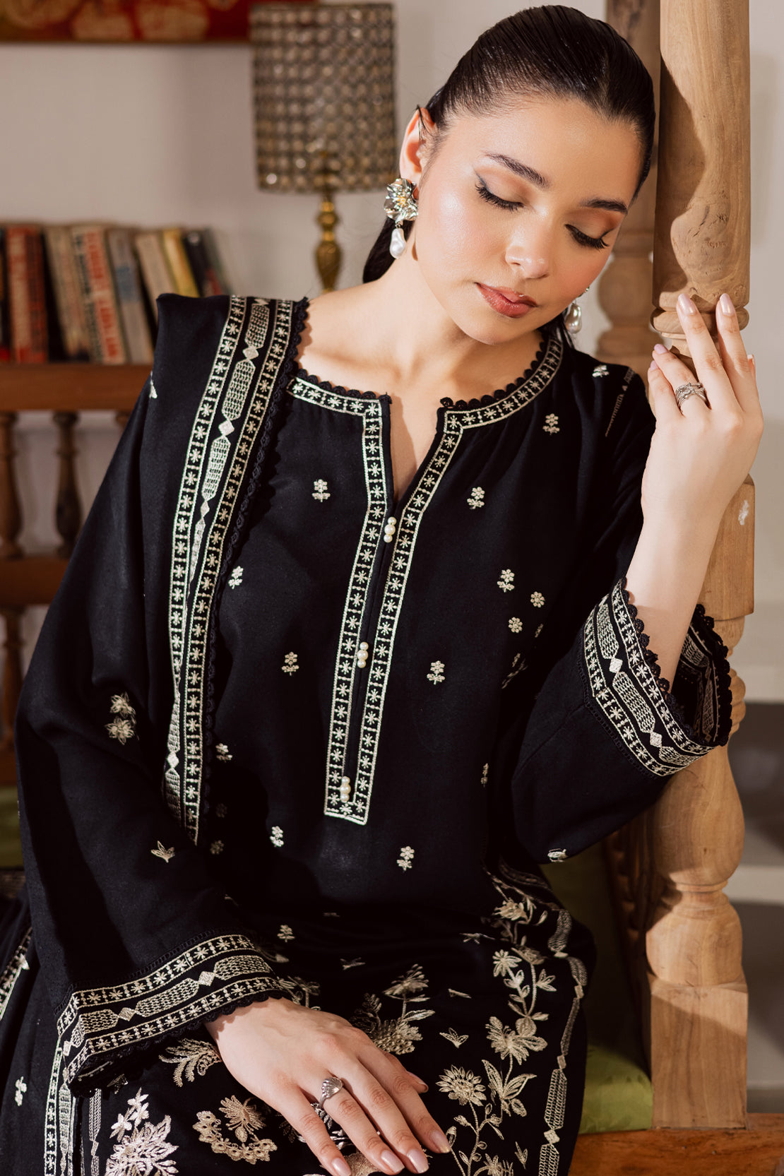 3 Piece - Premium Embroidered Karandi - 6665