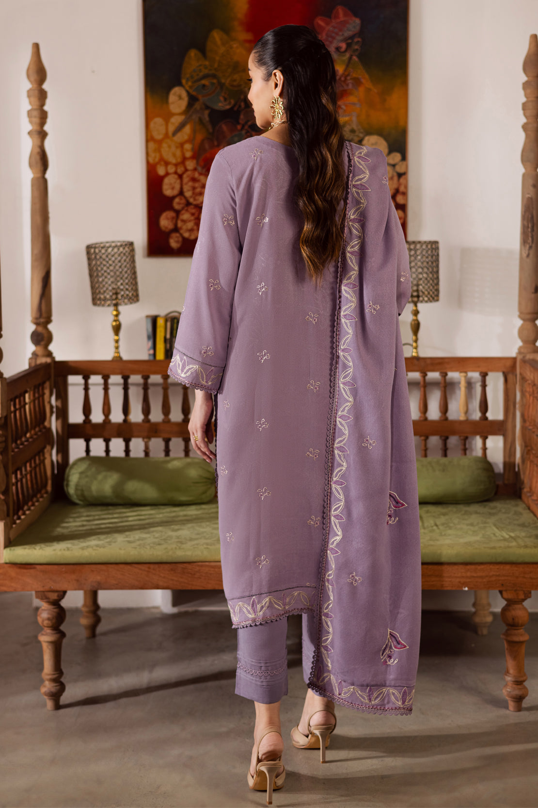 3 Piece - Premium Embroidered Karandi - 6669