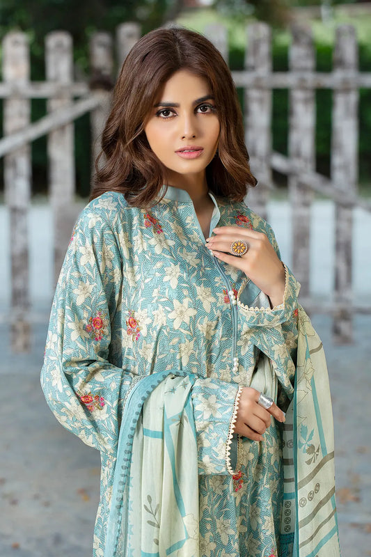 3 Piece - Embroidered Lawn - 8081