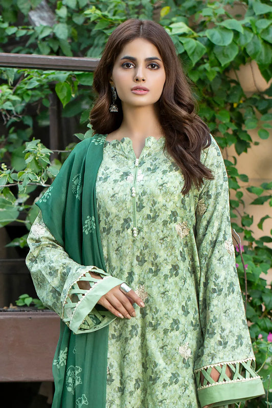 3 Piece - Embroidered Lawn - 8085