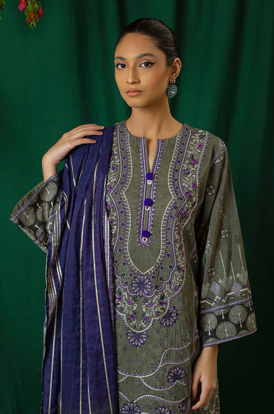 3 Piece - Embroidered - 8321