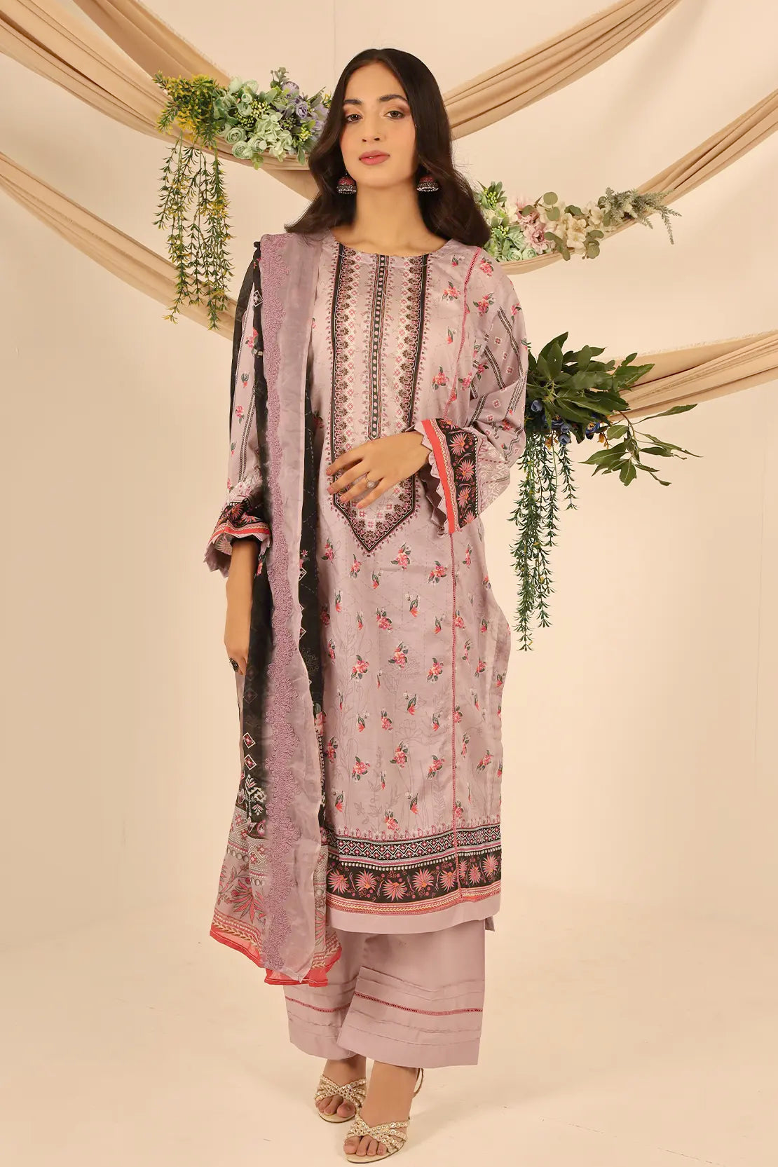 3 Piece - Digitally Printed Lawn - 7739