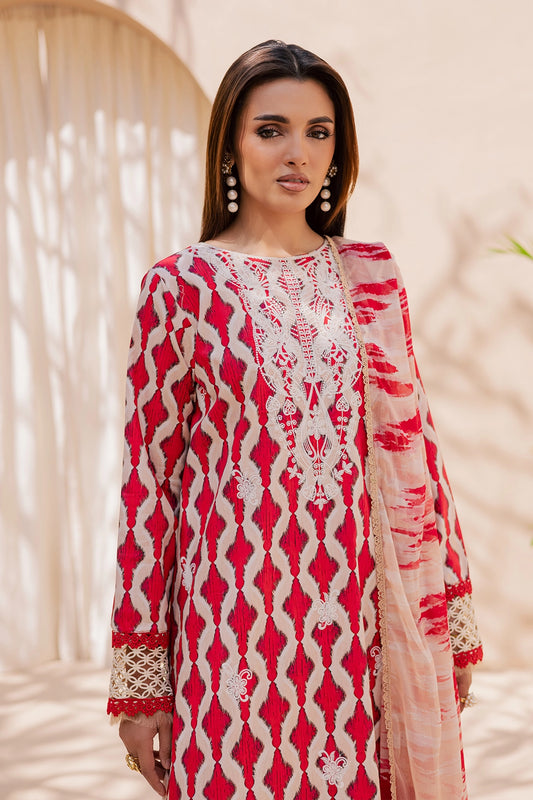 3 Piece - Premium Embroidered Lawn - 3735