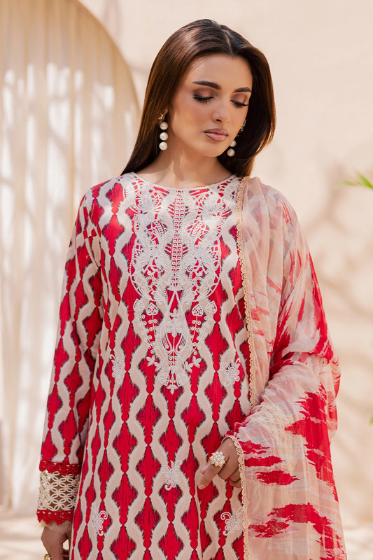 3 Piece - Premium Embroidered Lawn - 3735