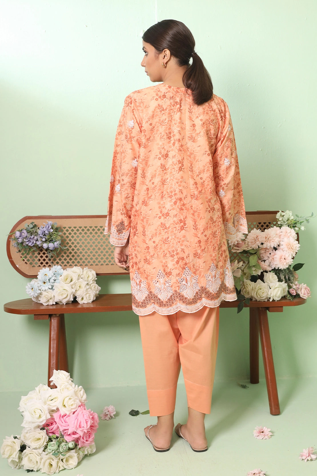 2 PIECE - PREMIUM EMBROIDERED LAWN - 8710