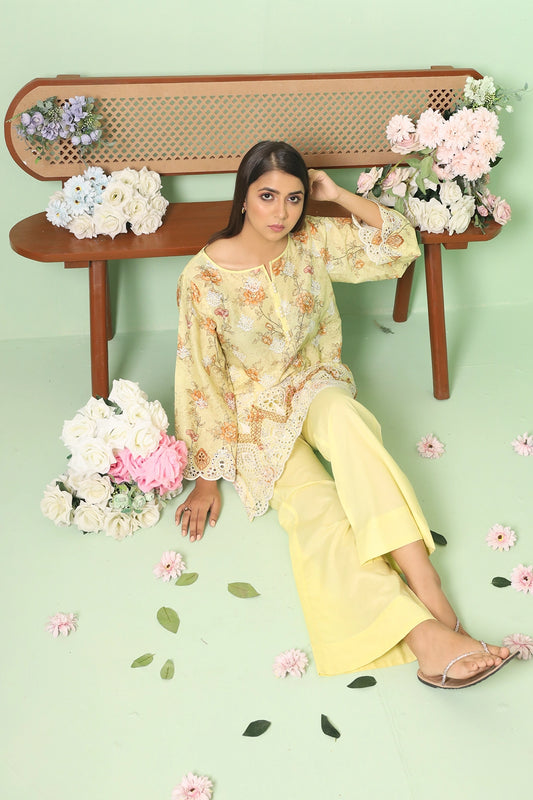 2 PIECE - PREMIUM EMBROIDERED LAWN - 8707