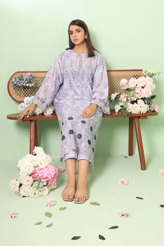 2 PIECE - PREMIUM EMBROIDERED LAWN - 8705