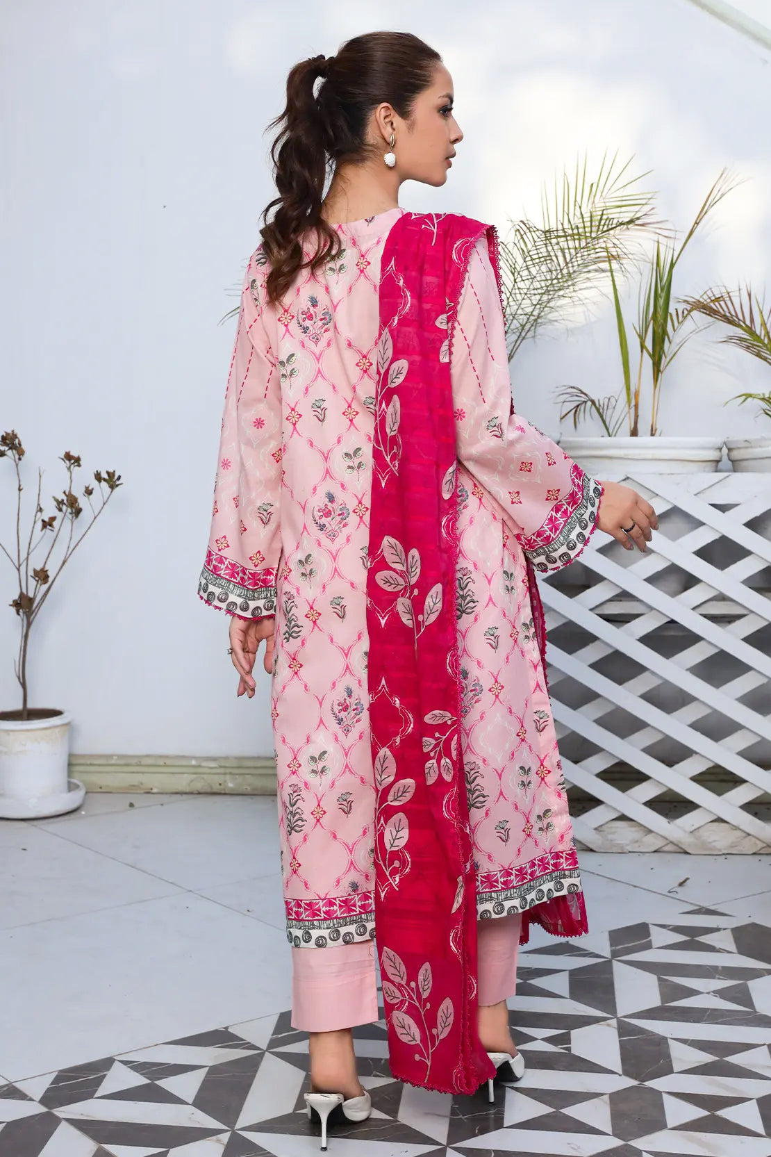 3 Piece - Digitally Printed Lawn - 9089