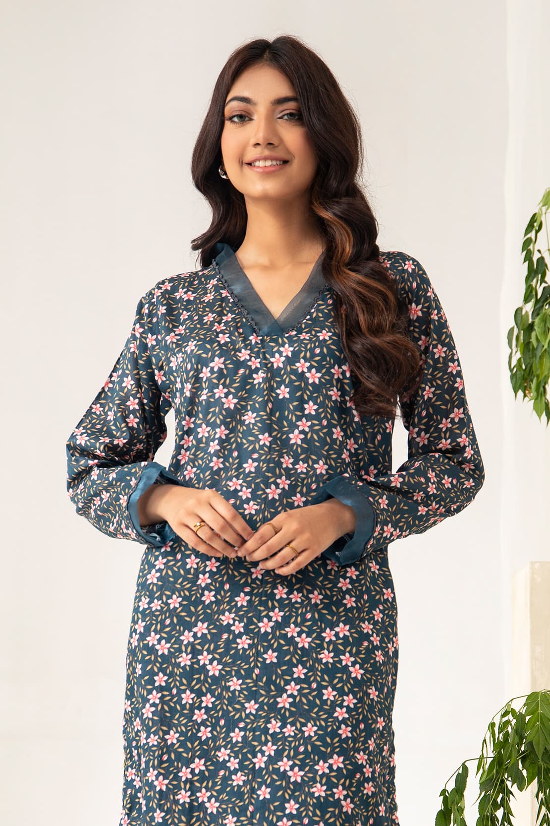 2 Piece - Printed Lawn Co-ord Set – 8062