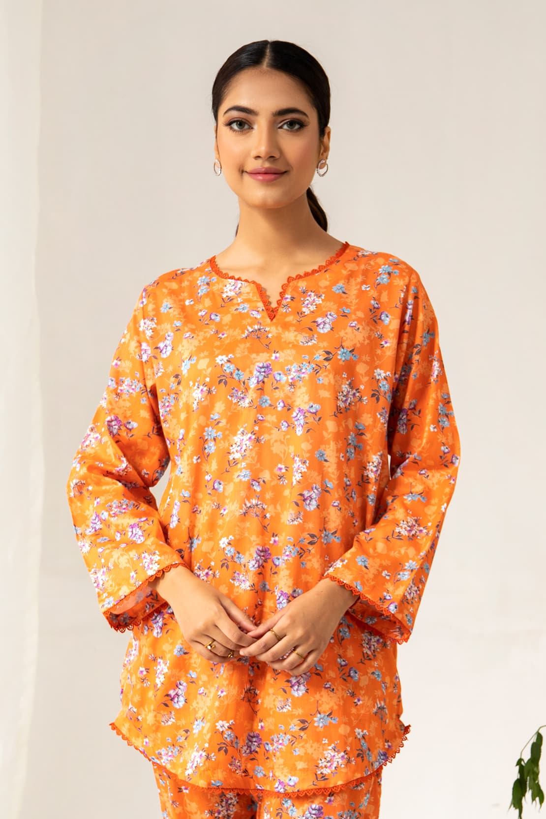2 Piece - Printed Lawn Co-ord Set – 8063
