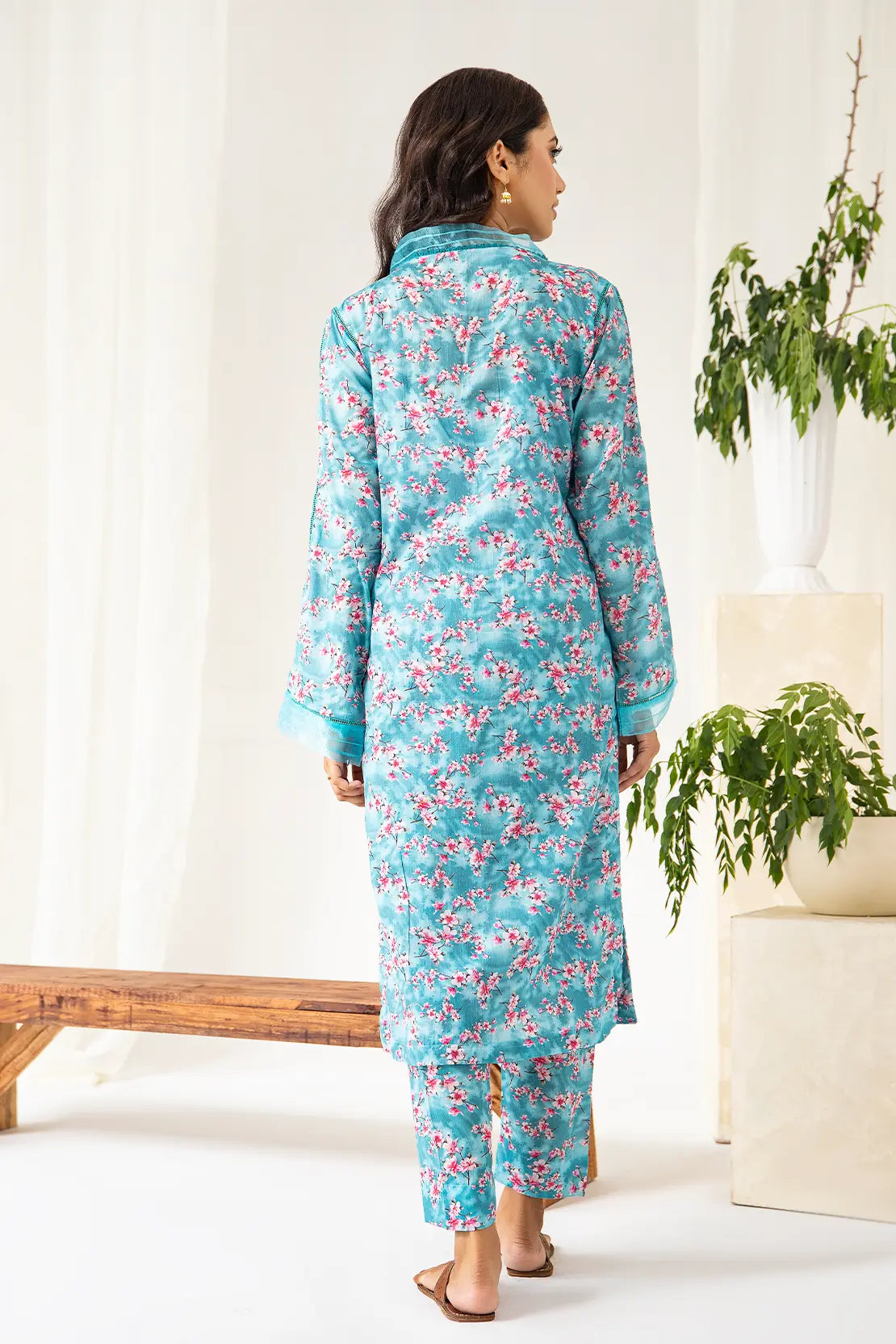 2 Piece - Printed Lawn Co-ord Set – 8064