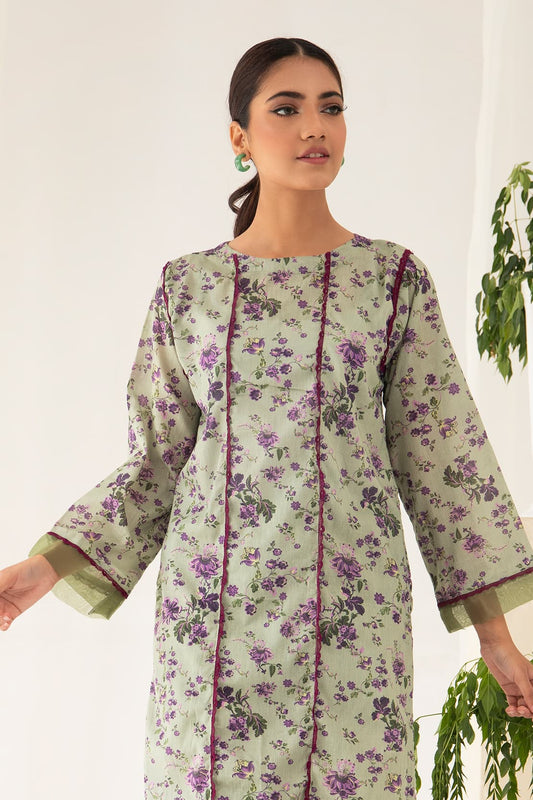 2 Piece - Printed Lawn Co-ord Set – 8066