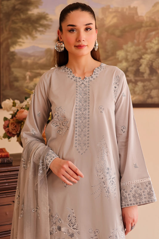 3 Piece - Premium Embroidered Lawn - 505