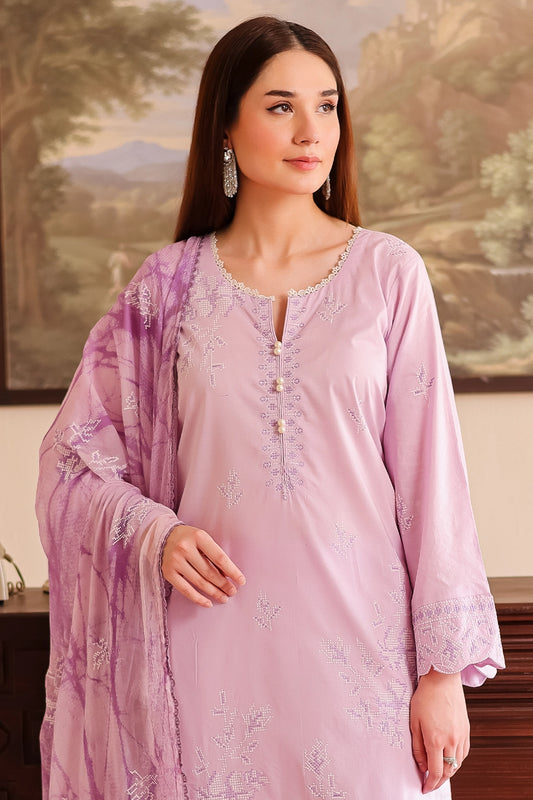 3 Piece - Premium Embroidered Lawn - 506