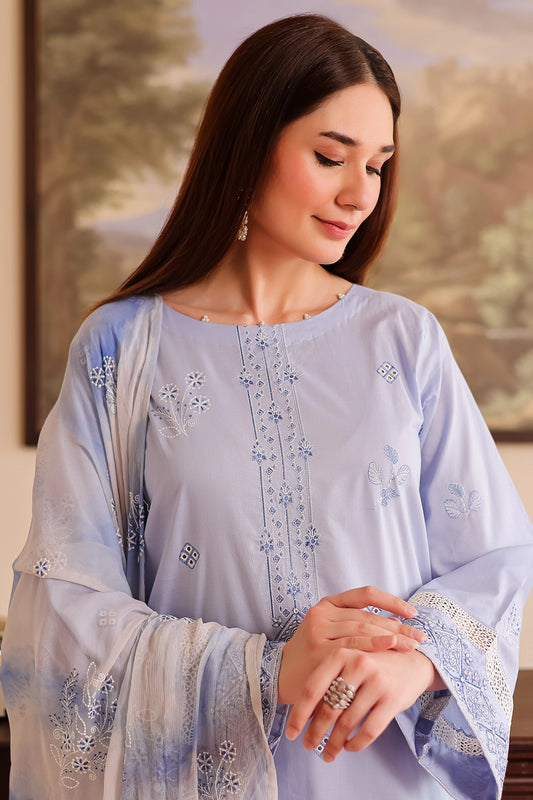 3 Piece - Premium Embroidered Lawn - 507