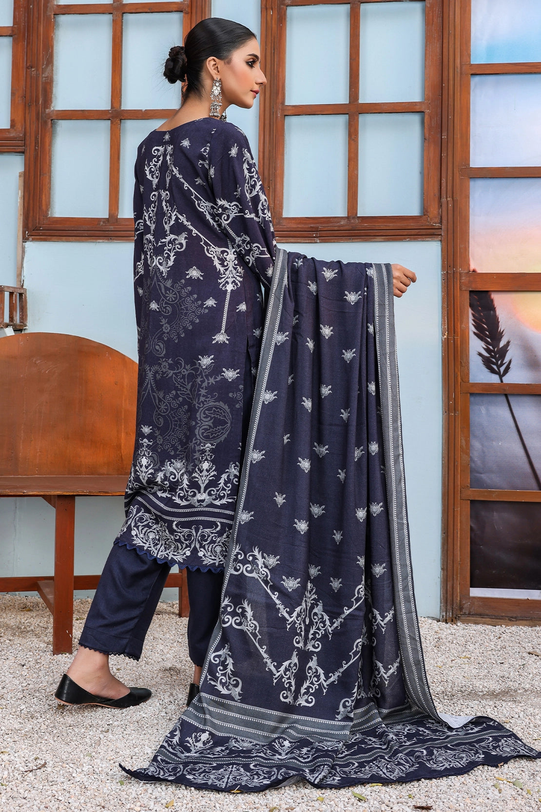 3 PIECE - EMBROIDERED PEACH - 1151