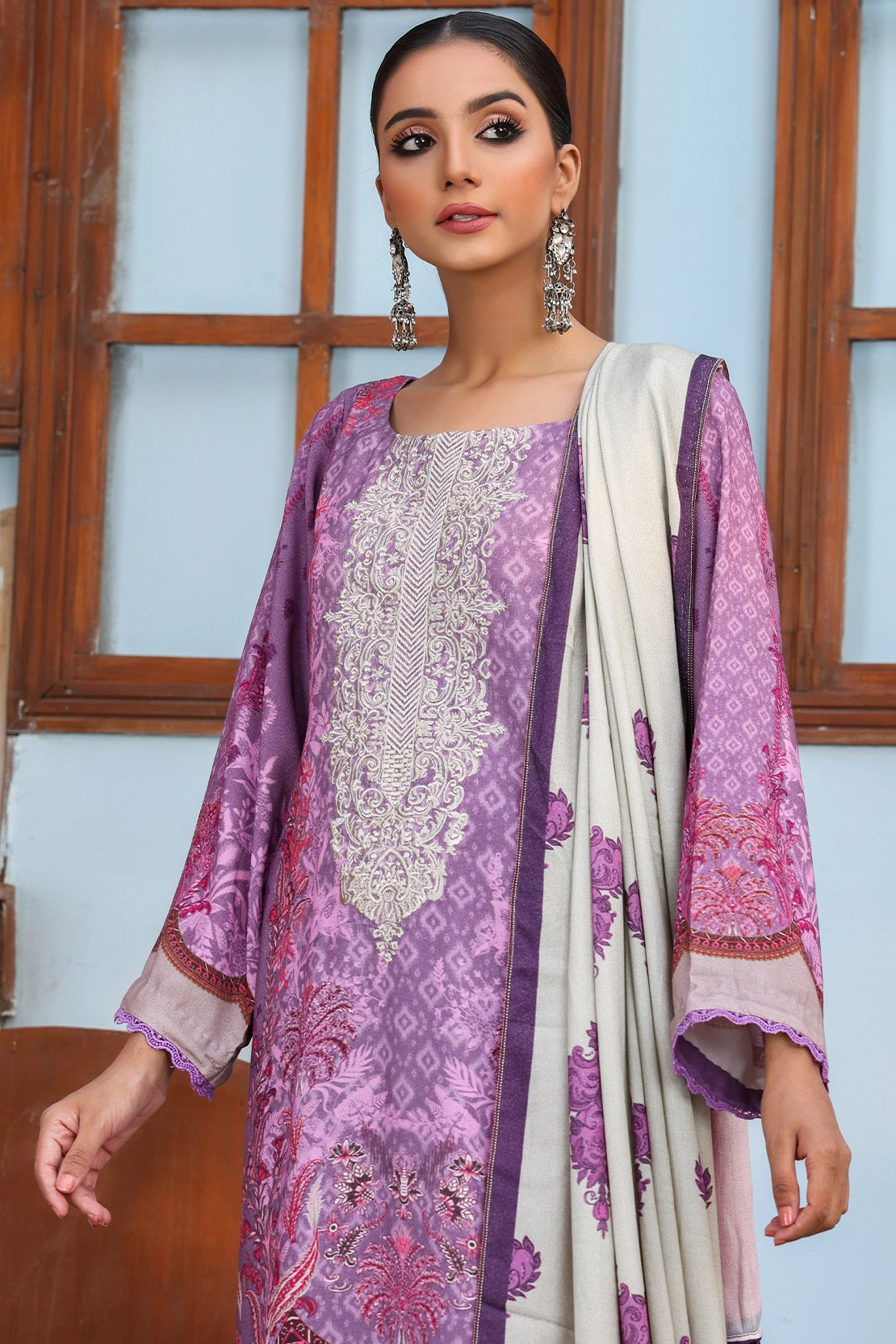 3 PIECE - EMBROIDERED PEACH - 1152
