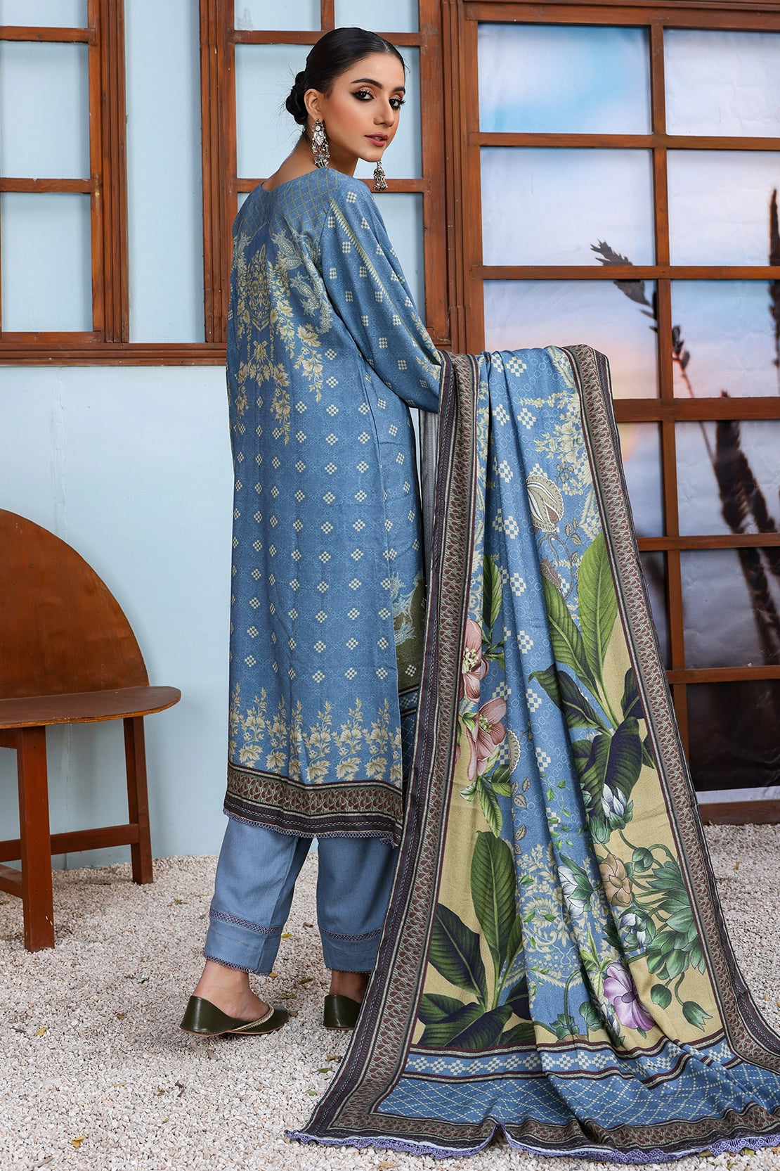 3 PIECE - EMBROIDERED PEACH - 1153