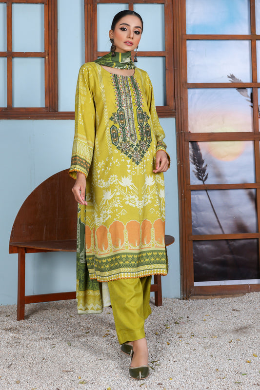 3 PIECE - EMBROIDERED PEACH - 1158