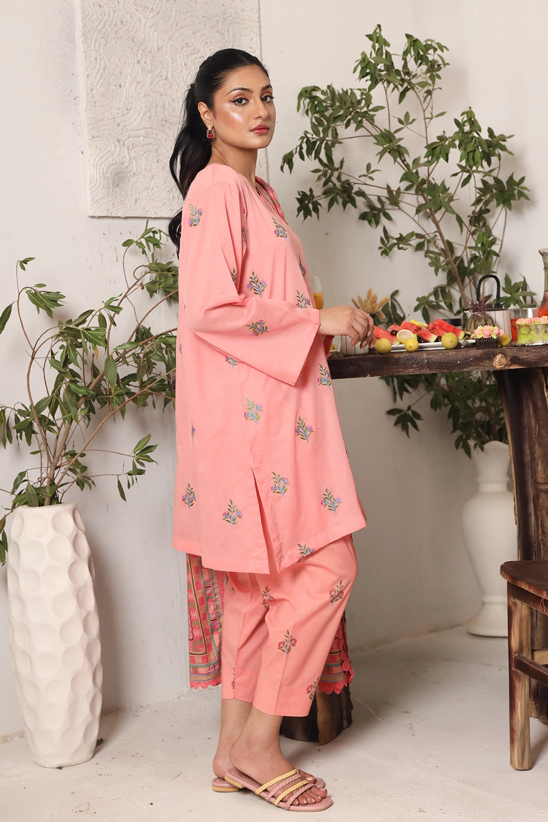 3 PIECE - PREMIUM EMBROIDERED LAWN - 8714