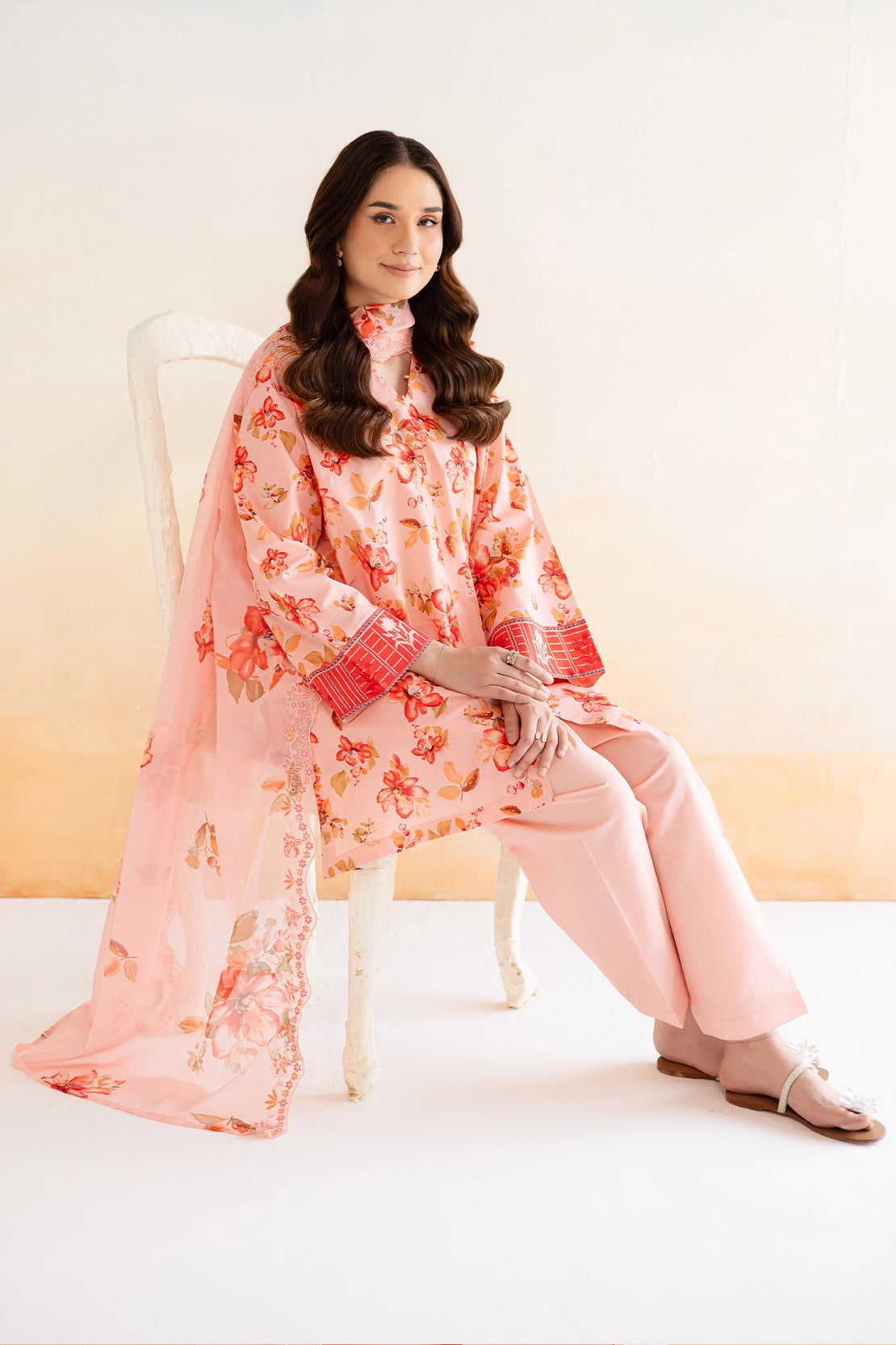 3 Piece - Premium Digitally Printed Lawn - 9165