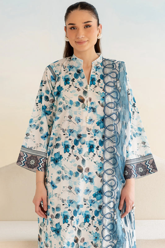 3 Piece - Premium Digitally Printed Lawn - 9166