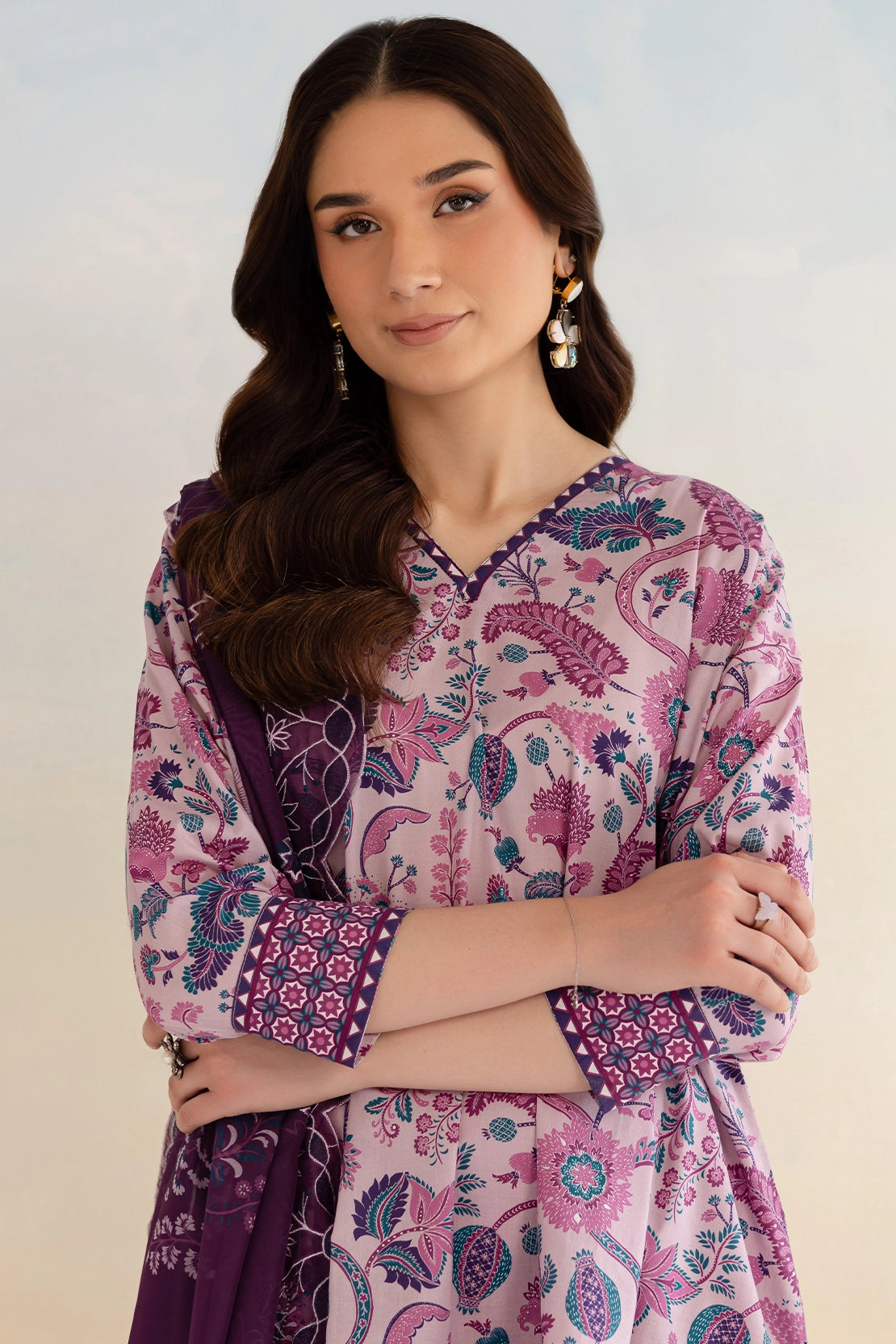 3 Piece- Premium Digitally Printed Lawn - 9167