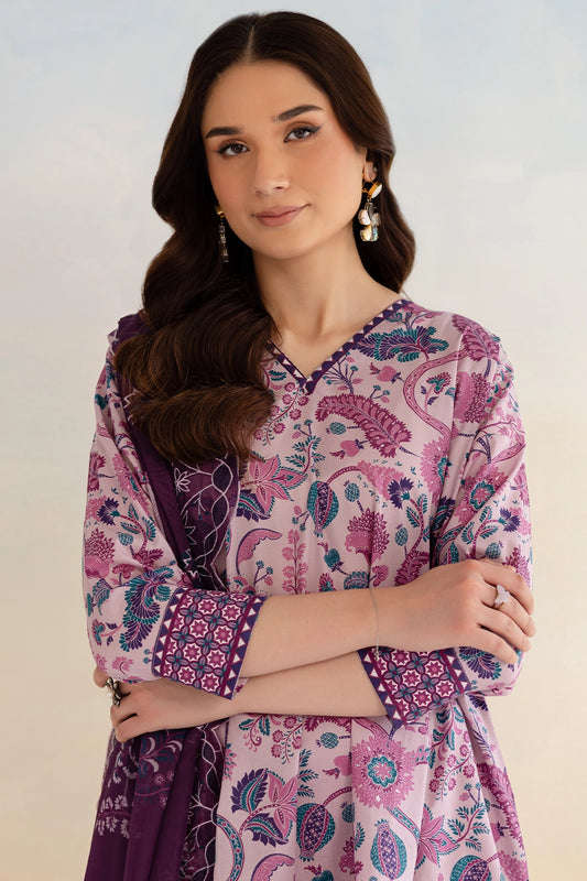 3 Piece- Premium Digitally Printed Lawn - 9167