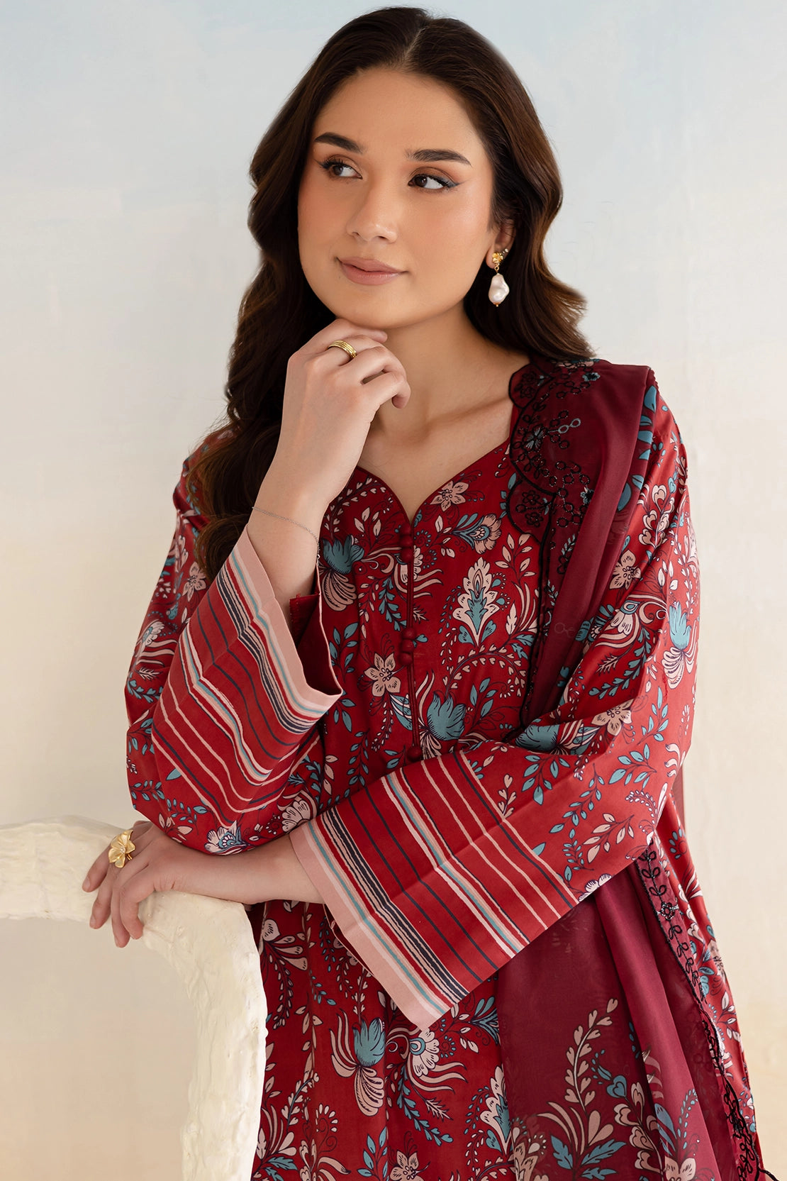 3 Piece - Premium Digitally Printed Lawn - 9169