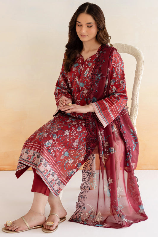 3 Piece - Premium Digitally Printed Lawn - 9169